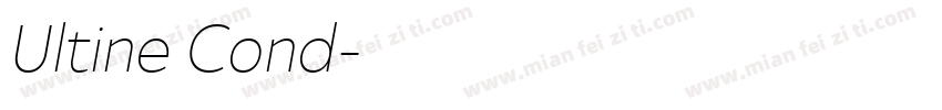 Ultine Cond字体转换